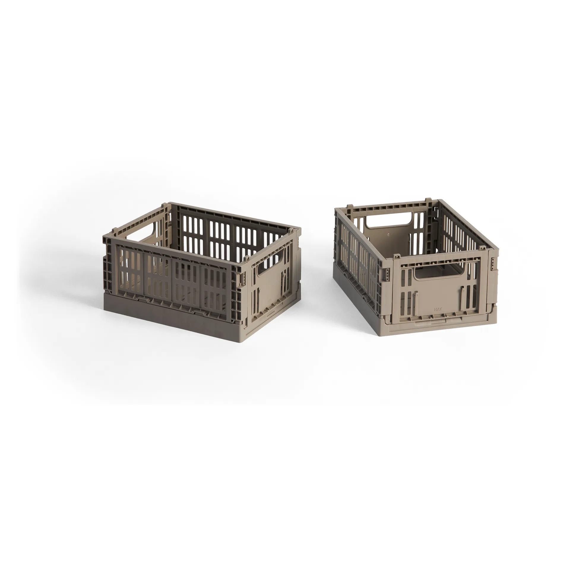 HAY Colour Crate Mini 13x17 cm 2 unidades, Warm grey HAY
