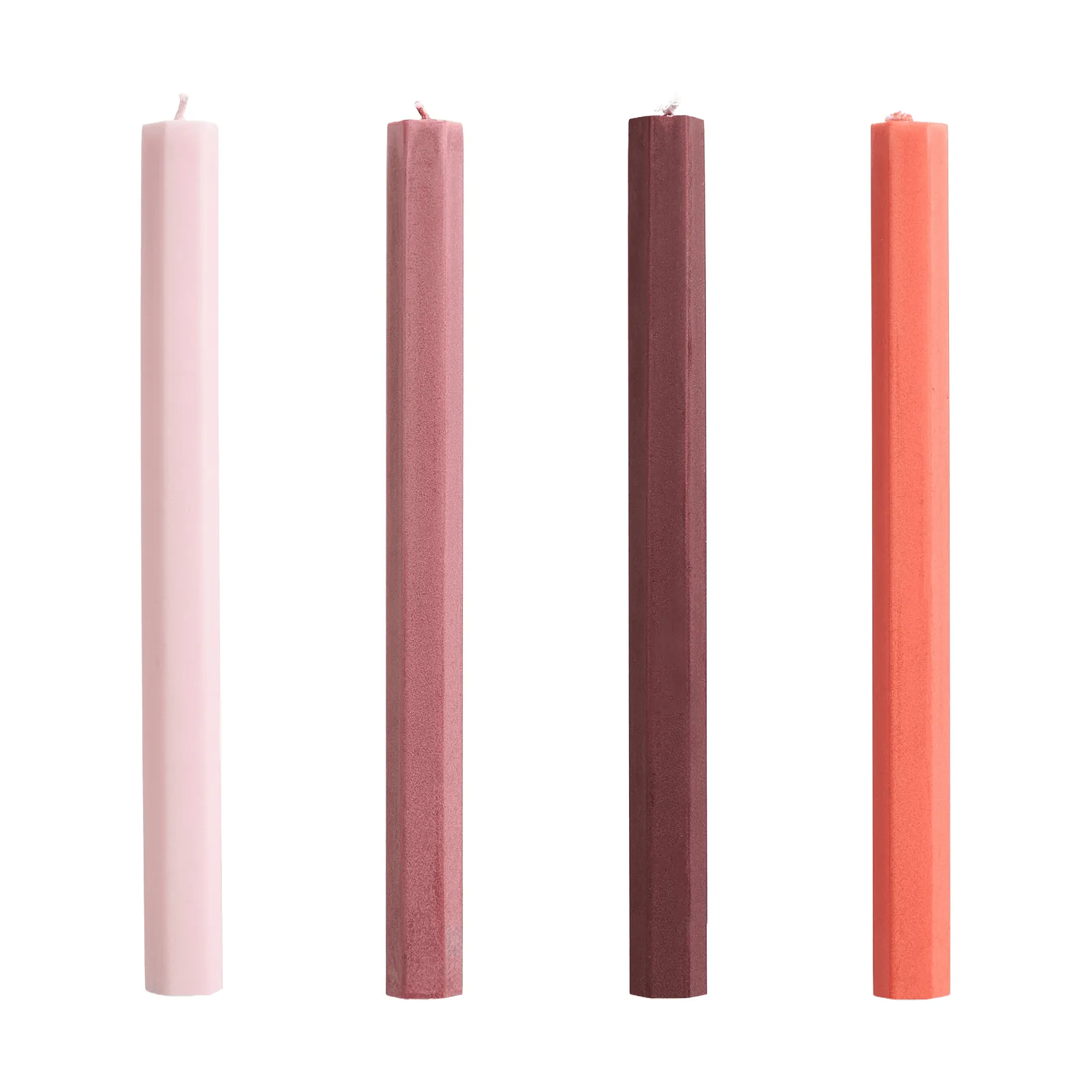 Hexagon Candle conjunto de velas mix 4-unidades, Berry HAY