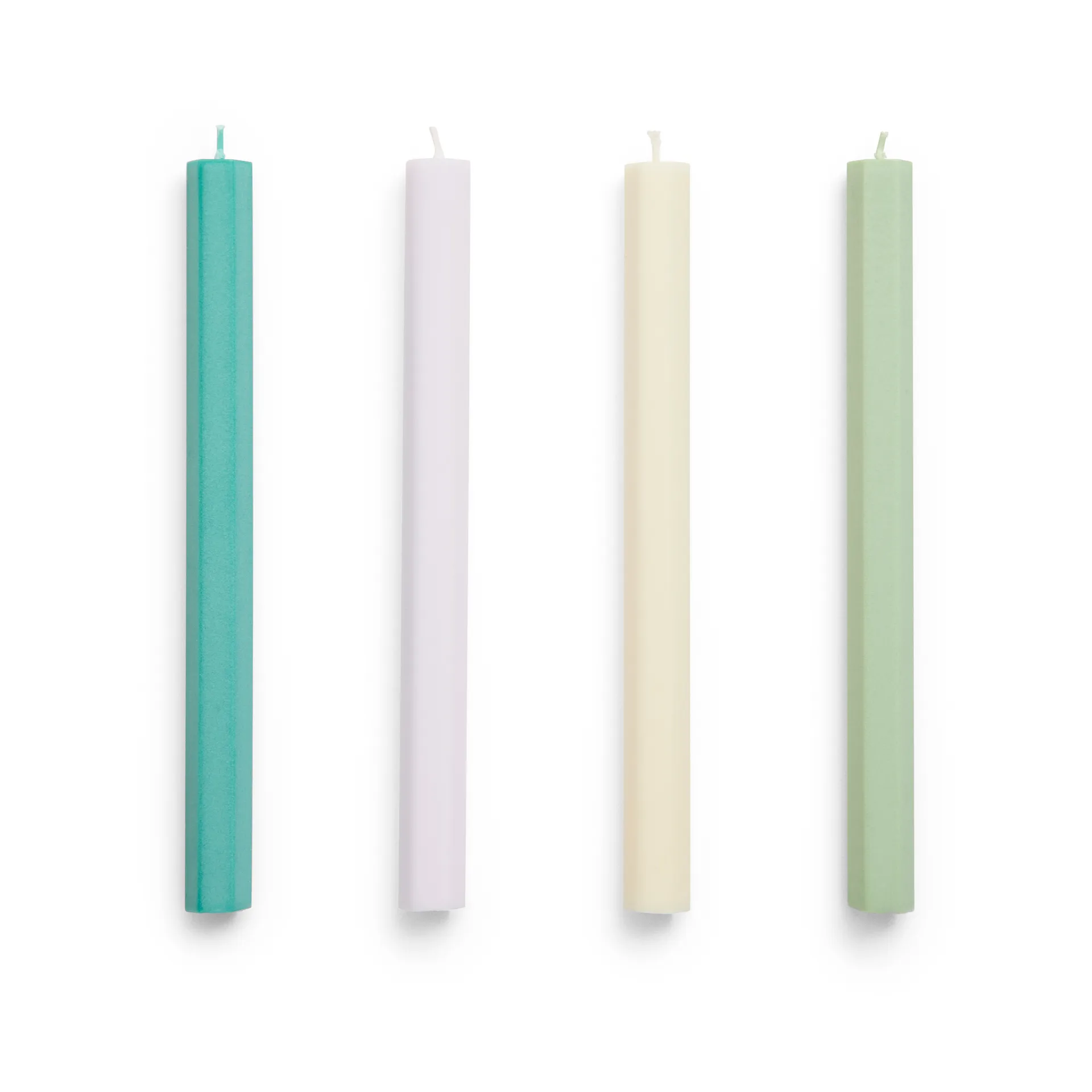 Hexagon Candle mistura de velas 4 unidades, Pastel HAY