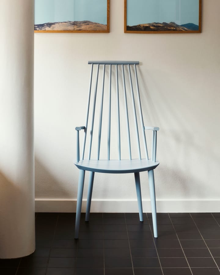 J110 cadeira com braços , Slate blue lacado faia HAY