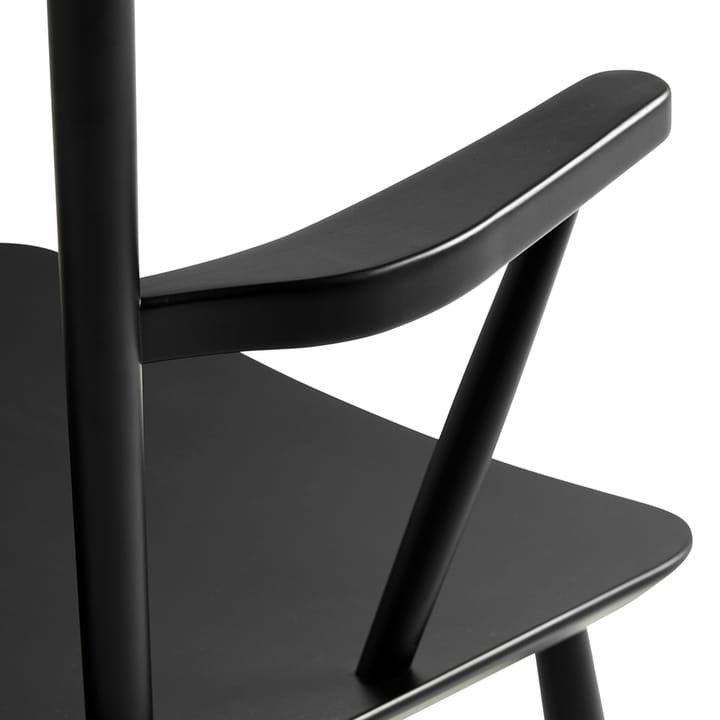 J42 cadeira com braços , Black lacquered beech HAY