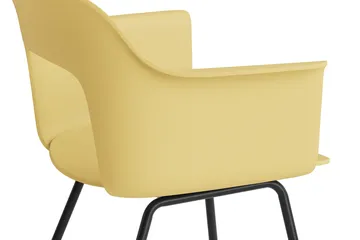 Layout Armchair 211 cadeira com braços - Biscotti- aço pintado de preto - HAY