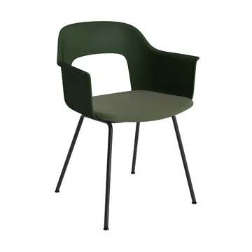 Layout Armchair 213 cadeira com braços - Mode 072-bottle green-preto lacado aço - HAY