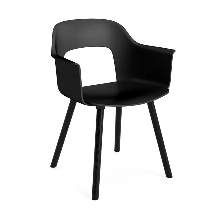 Layout Armchair 221 cadeira com braços - Black-svartlackerad carvalho - HAY