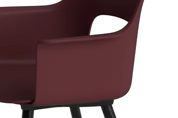 Layout Armchair 221 cadeira com braços - Bordeaux-carvalho lacado preto - HAY