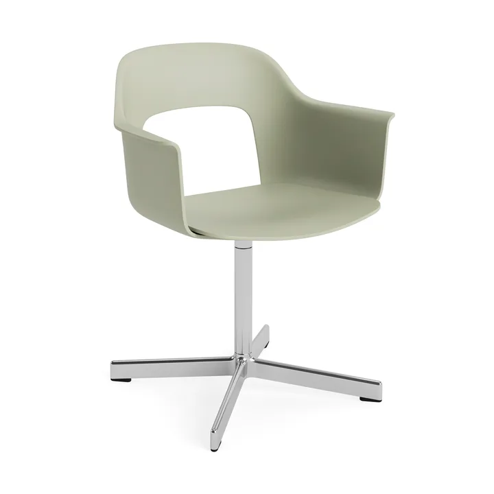Layout Armchair 231 cadeira com braços - Pastel green-poliado alumínio base giratória 4 estrelas - HAY