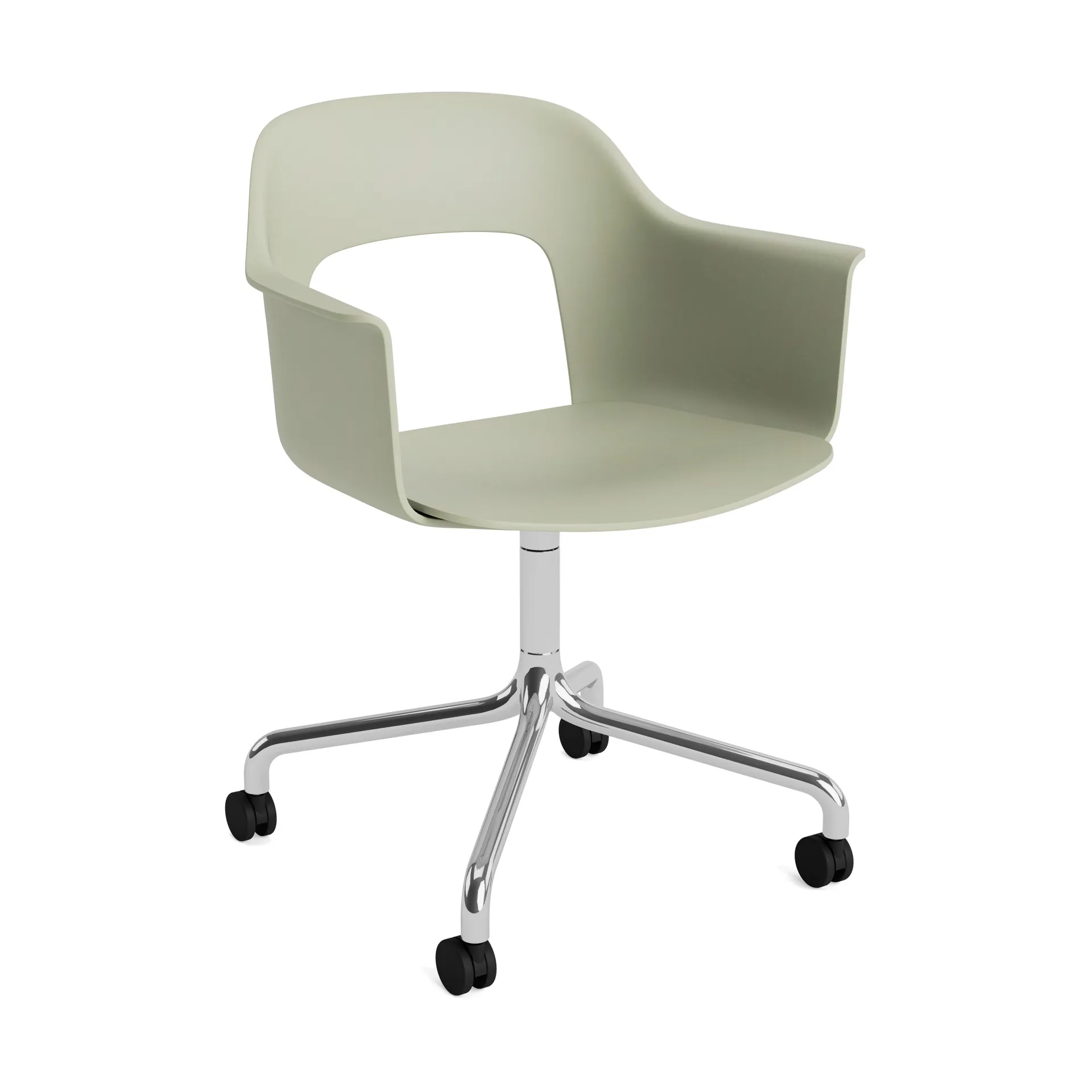 Layout Armchair 261 cadeira, Bottle green-alumínio polido HAY