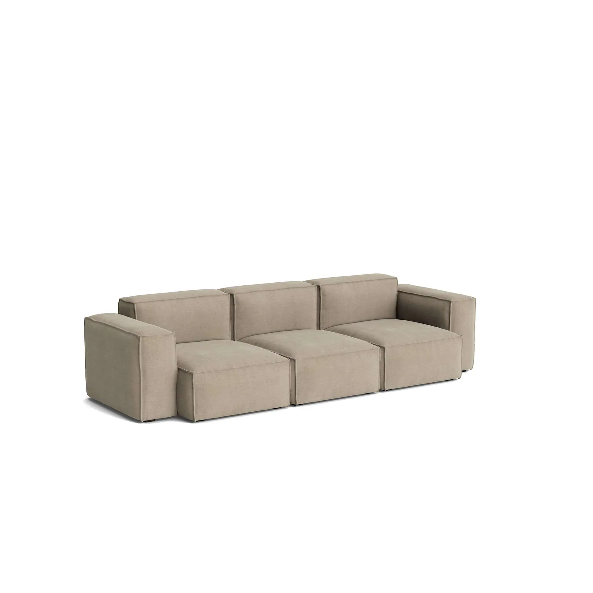Mags Soft Low Armrest sofá 2,5 lugares combinação 1, Linara beige, revestimento amovível HAY