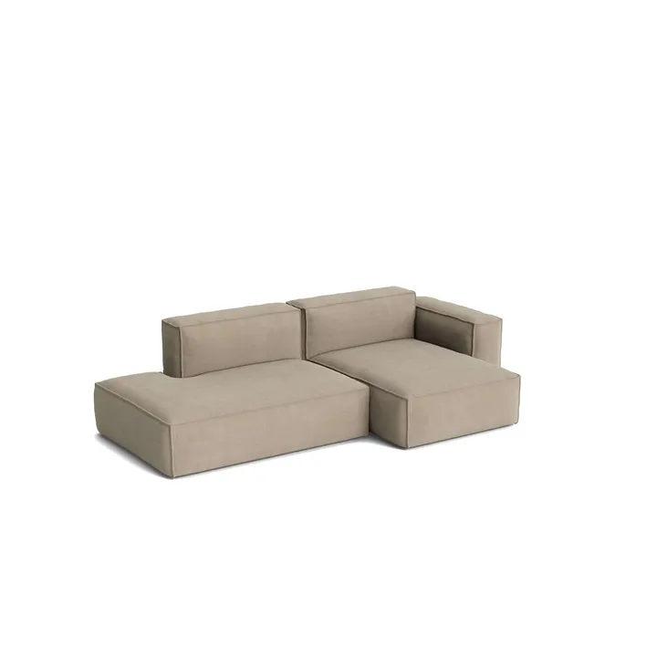 Mags Soft Low Armrest sofá 2,5 lugares combinação 3 - Linara bege, de lado direito, com capa amovível - HAY