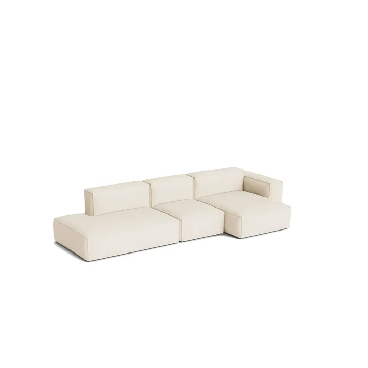 Mags Soft Low Armrest sofá 2,5 lugares combinação 3 - Turf cream, orientado à direita, com capa removível - HAY