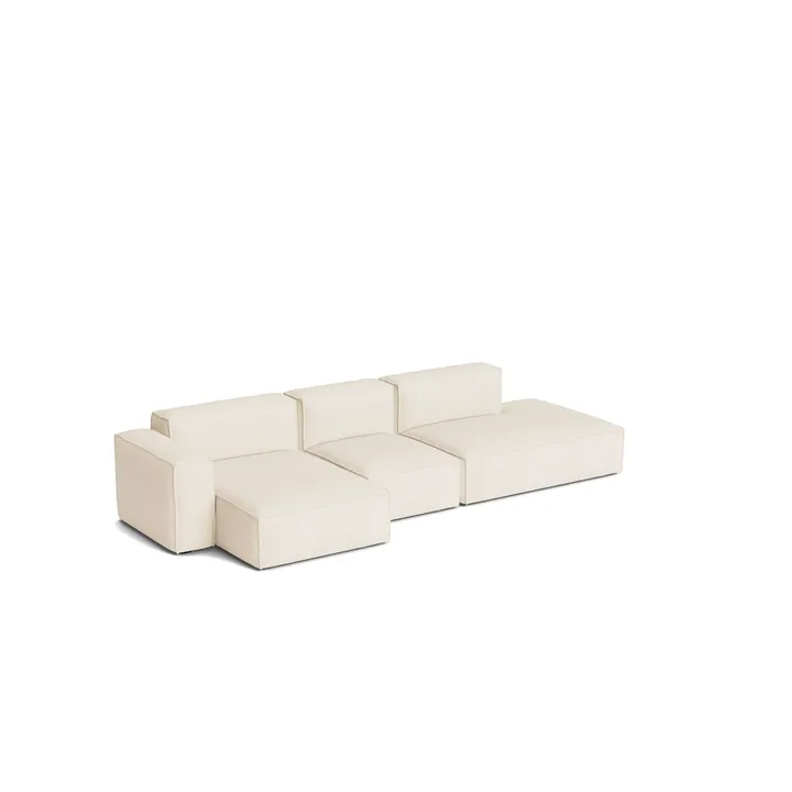 Mags Soft Low Armrest sofá 2,5 lugares combinação 3 - Turf cream, orientado à esquerda, capa removível - HAY