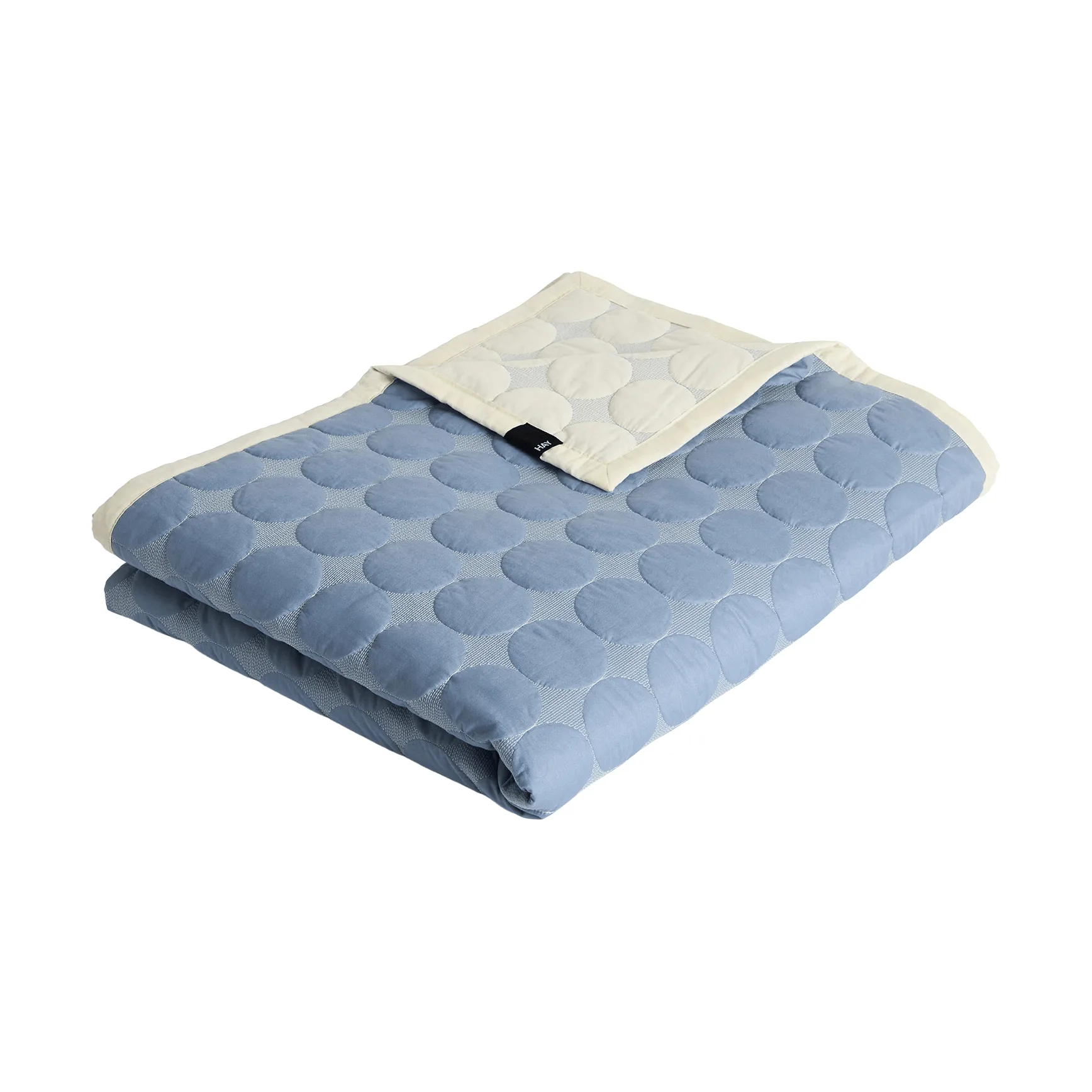 Mega Dot colcha de cama organic 260x260 cm, Azul pó】 HAY