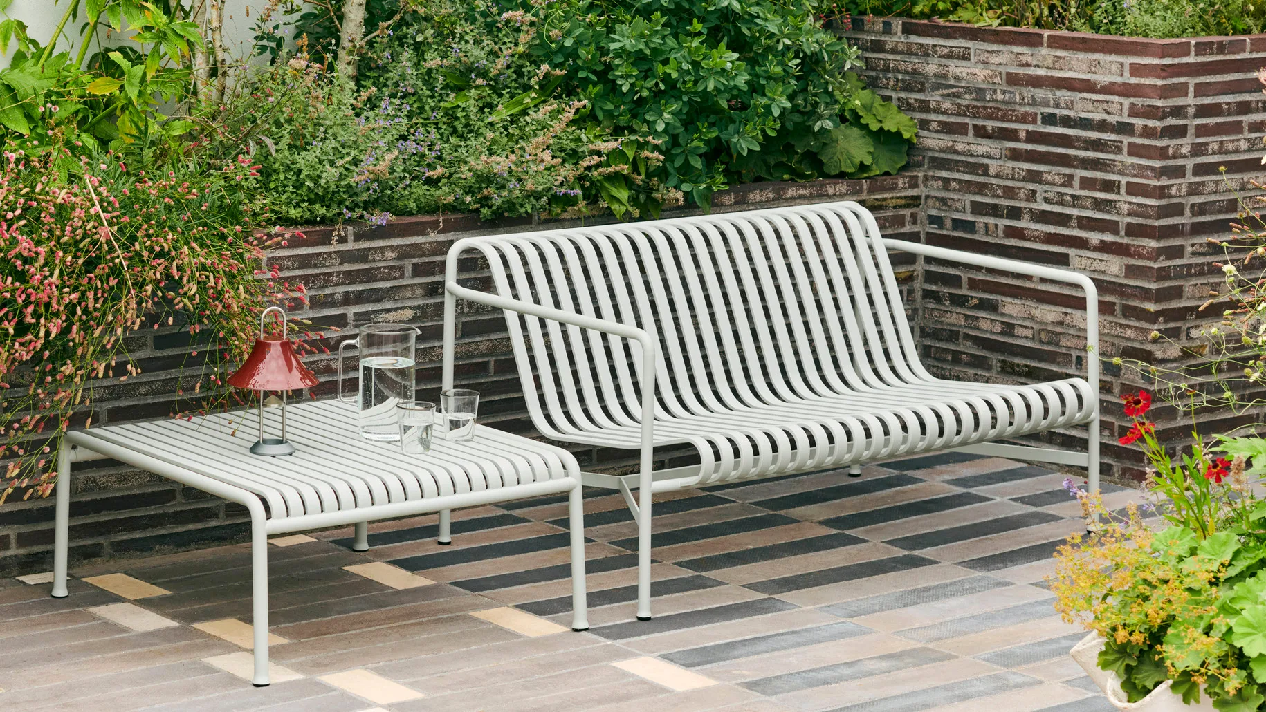 Mesa 81,5x86x38 cm Palissade Low Table, Hot galvanised steel HAY