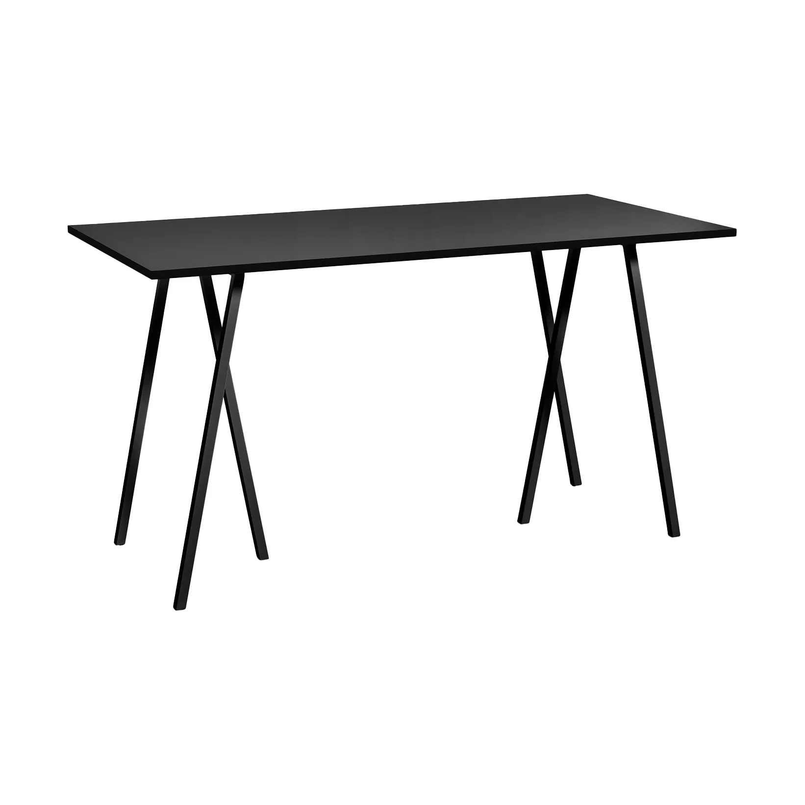 Mesa de bar Loop Stand incl. support 87,5x180 cm, Black-black linoleum-black ash HAY