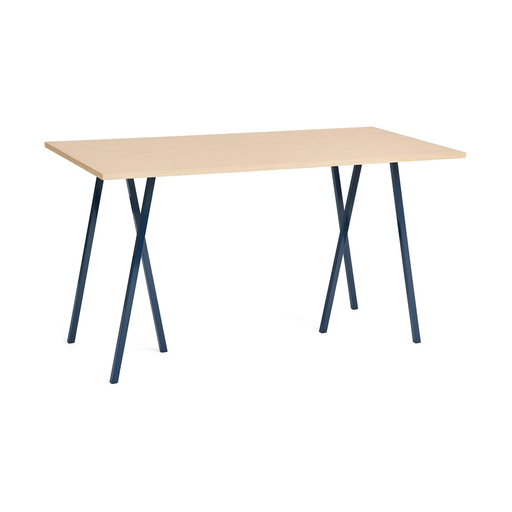 Mesa de bar Loop Stand incl. support 87,5x180 cm, Deep blue-clear lacq. oak HAY