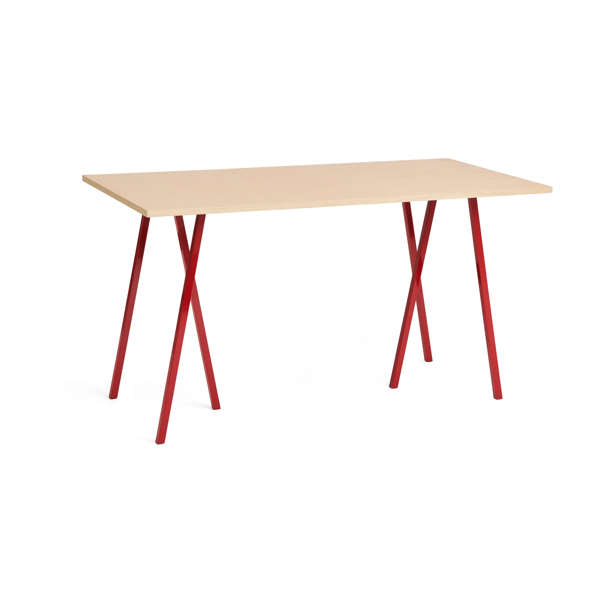 Mesa de bar Loop Stand incl. support 87,5x180 cm, Maroon red-clear lacq. oak HAY