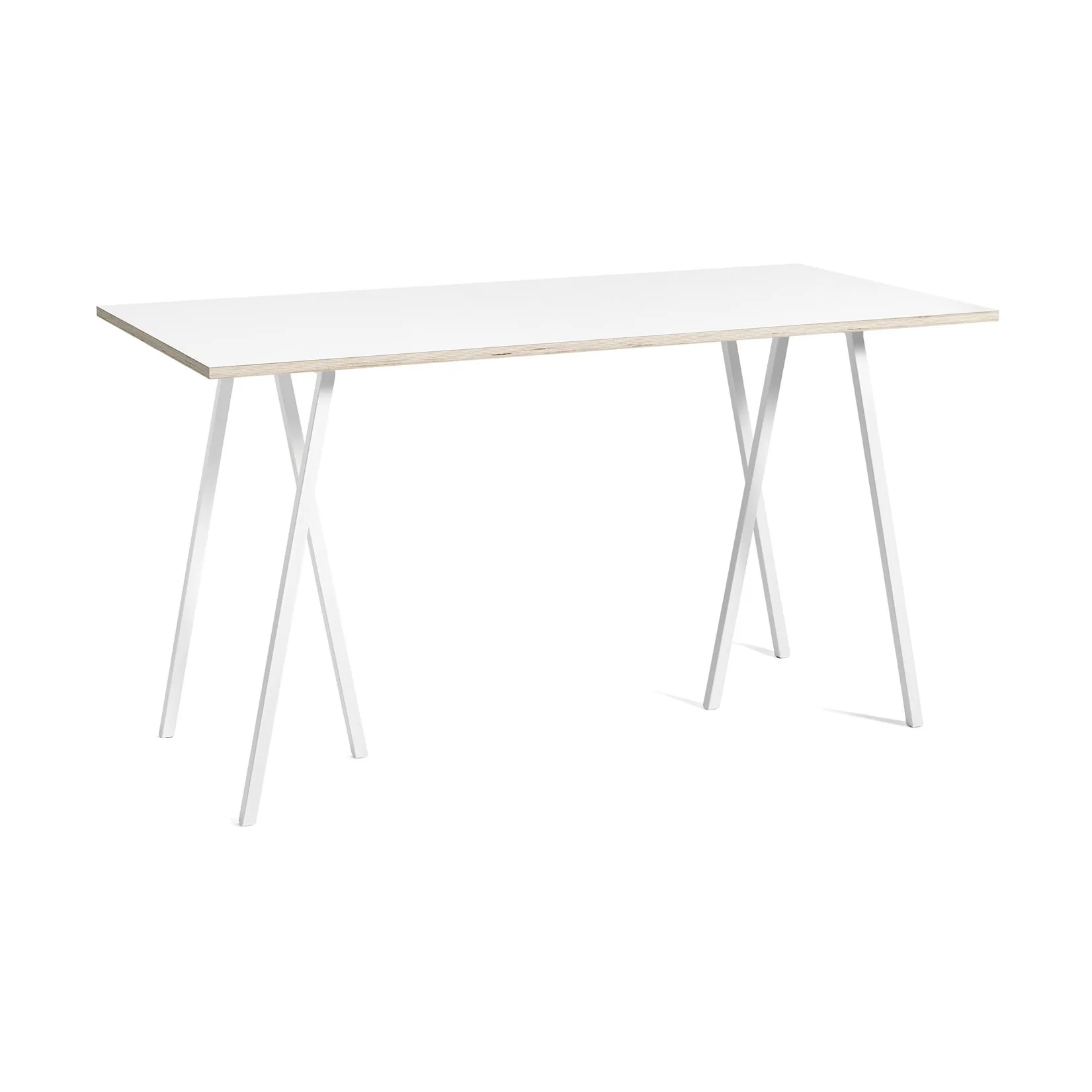 Mesa de bar Loop Stand incl. support 87,5x180 cm, White-white laminate-plywood HAY