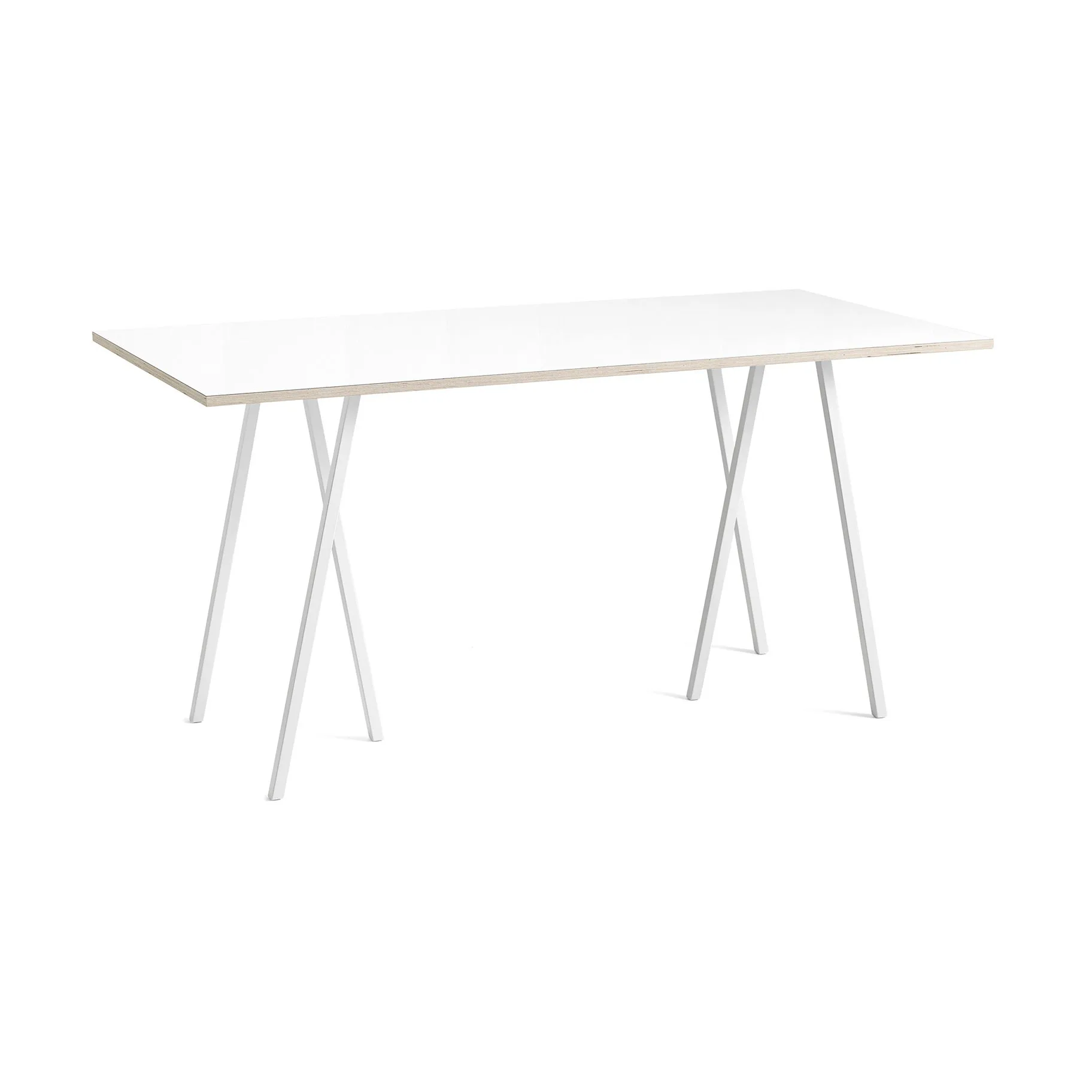 Mesa de bar Loop Stand incl. support 92,5x200 cm, White-white laminate-plywood HAY