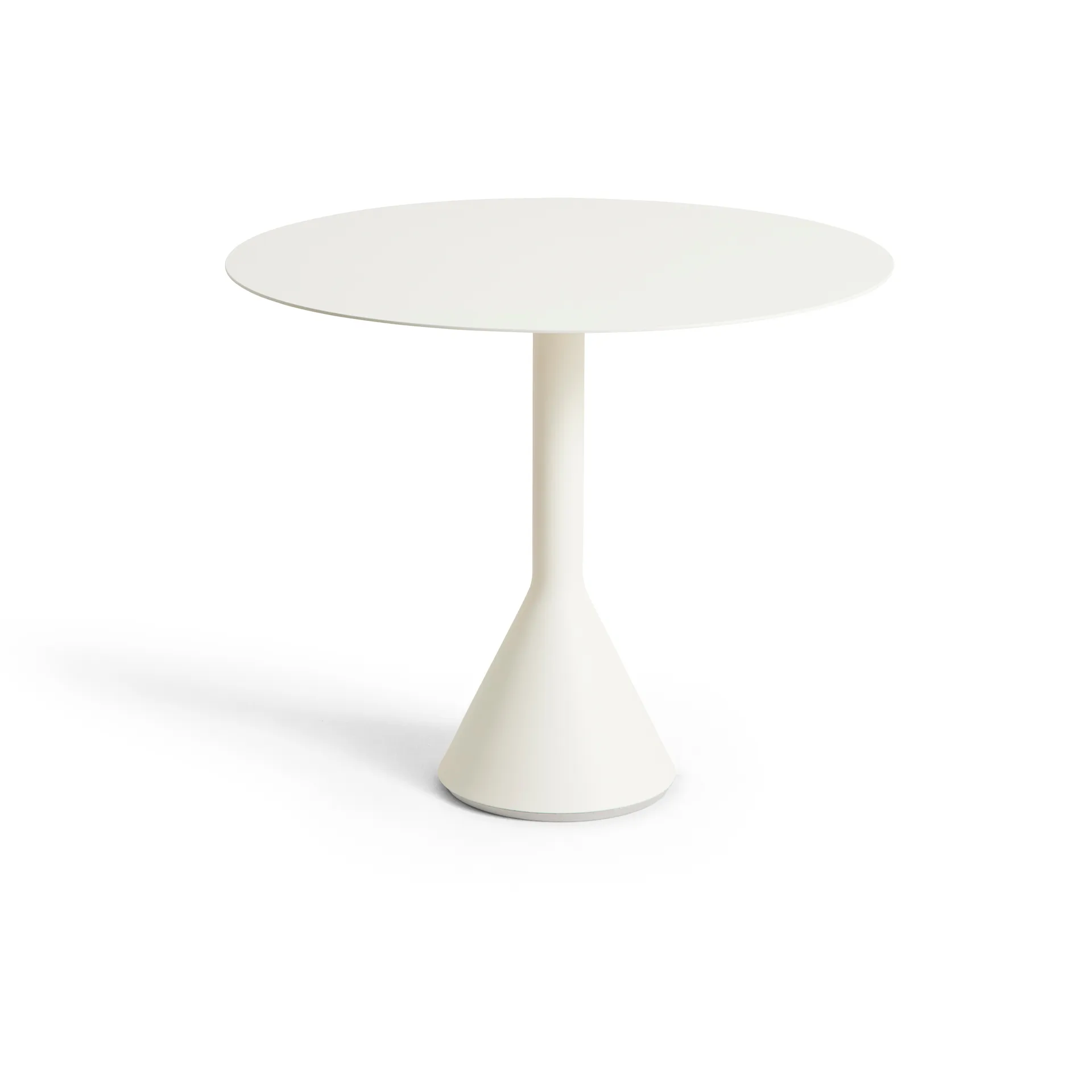 Mesa de café redonda Palissade Cone, Cream white, Ø90 cm HAY