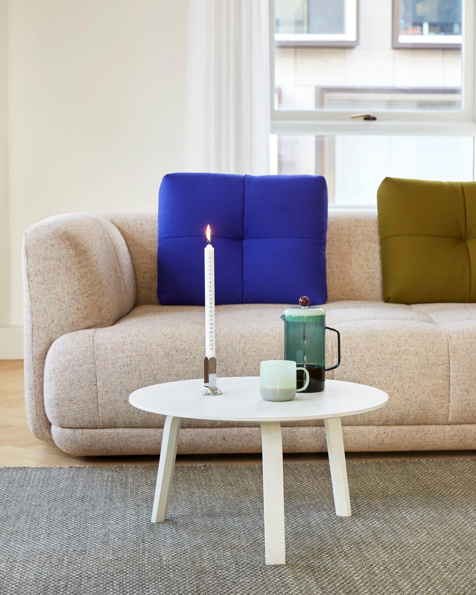 Mesa de centro Bella, White oak, Ø60x32 cm HAY