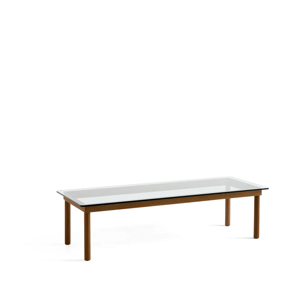Mesa de centro Kofi, Walnut-clear glass, 50 cm HAY