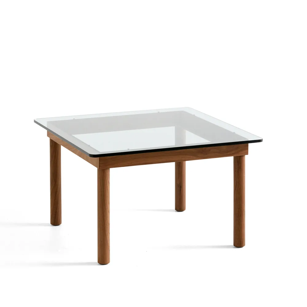 Mesa de centro Kofi, Walnut-clear glass, 60 cm HAY