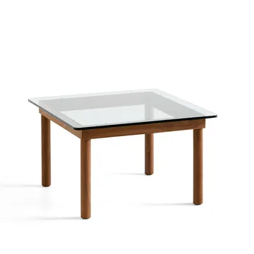 Mesa de centro Kofi - Walnut-clear glass, 60 cm - HAY