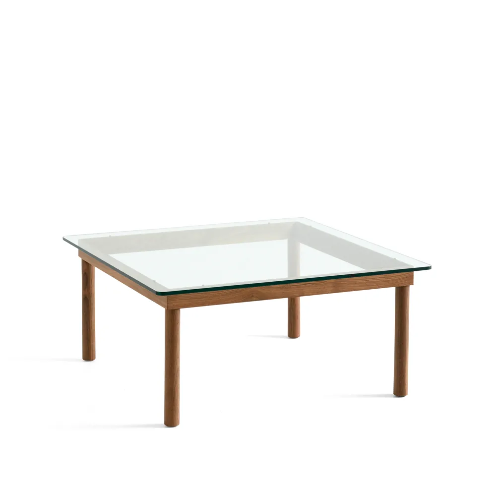 Mesa de centro Kofi, Walnut-clear glass, 80 cm HAY