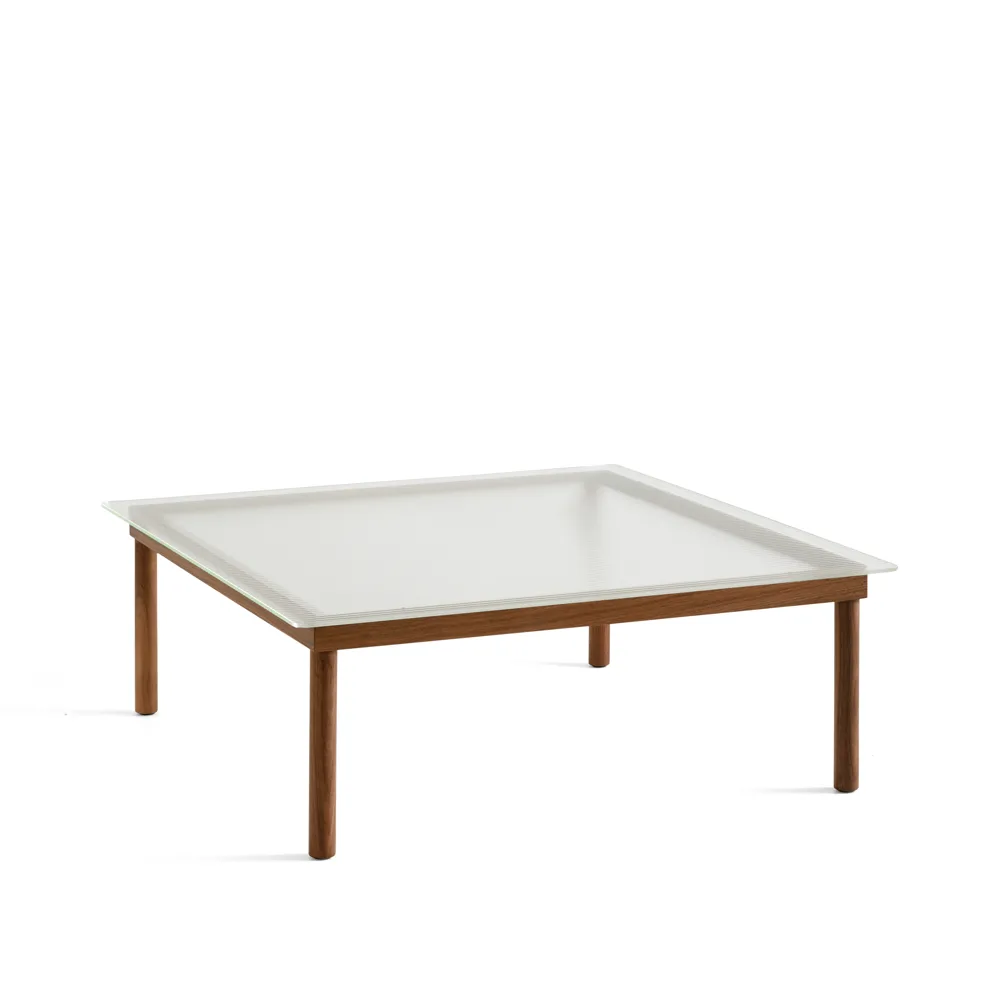 Mesa de centro Kofi, Walnut-ribbed glass, 100 cm HAY