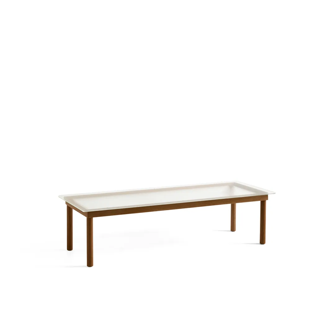 Mesa de centro Kofi, Walnut-ribbed glass, 50 cm HAY