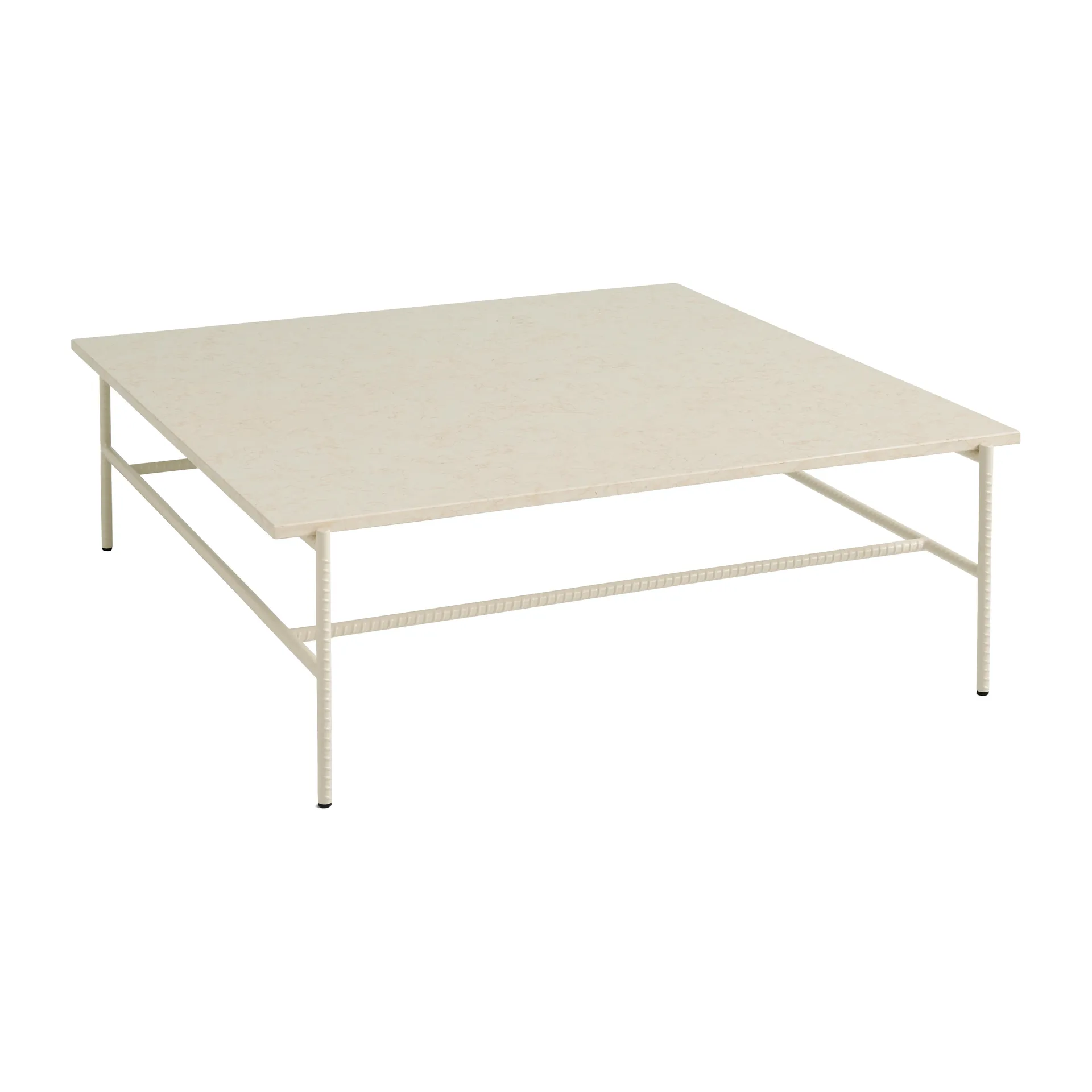 Mesa de centro Rebar 100x104x33 cm, Beige marble-alabaster HAY