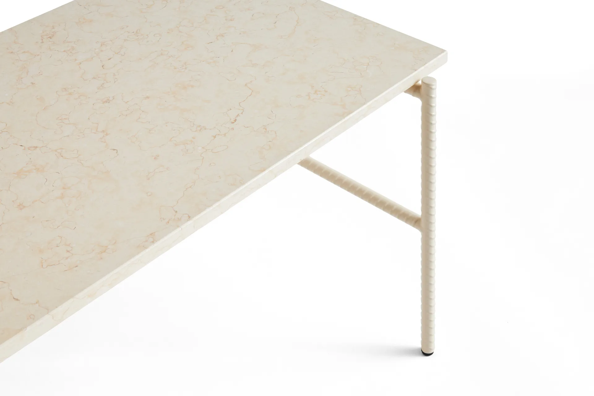Mesa de centro Rebar 80x49x40,5 cm, Beige marble-alabaster HAY