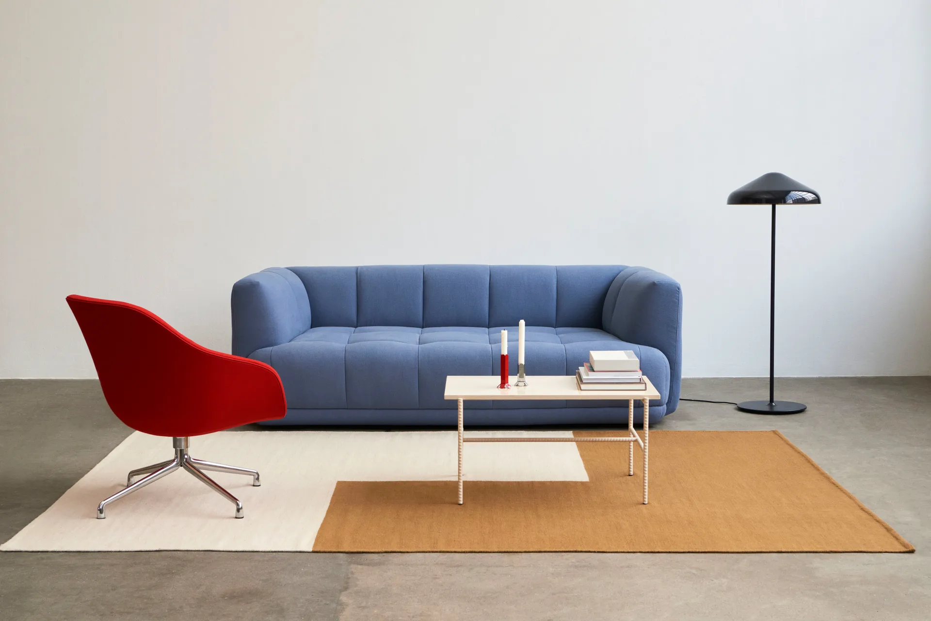 Mesa de centro Rebar 80x49x40,5 cm, Beige marble-alabaster HAY