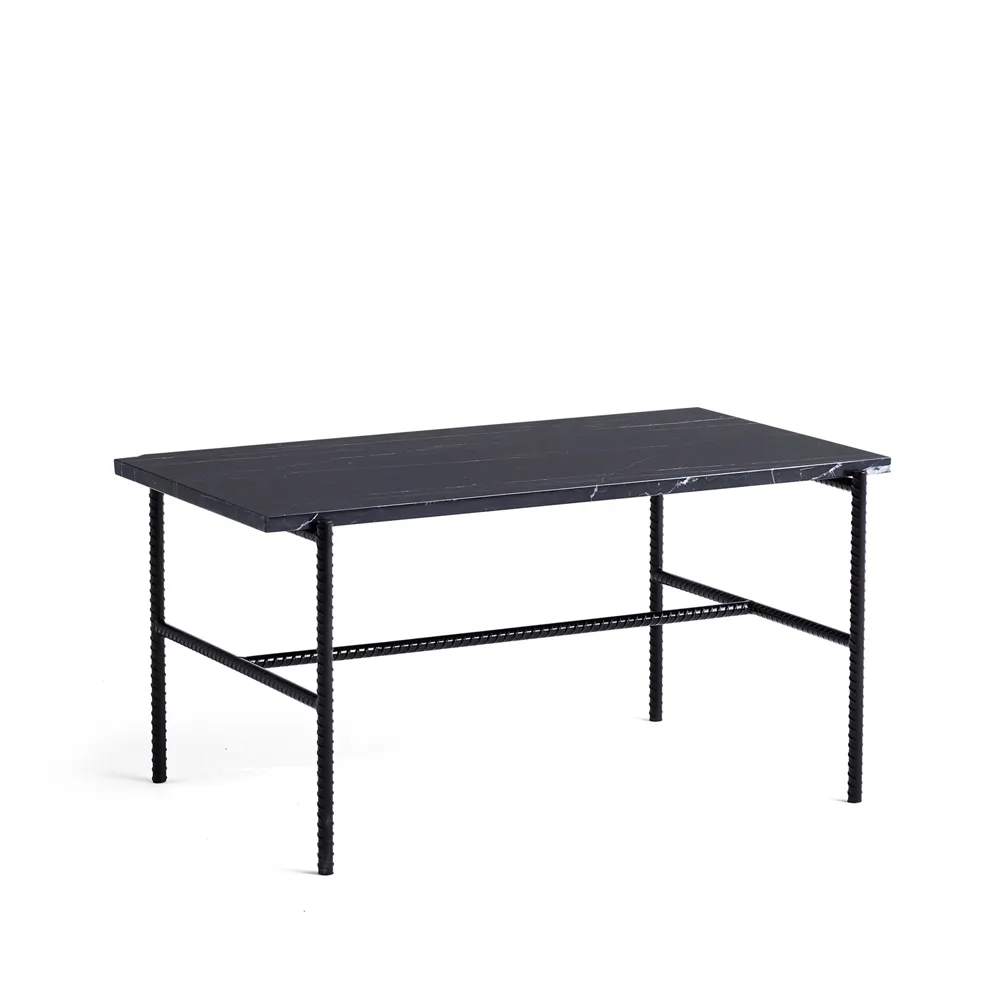 Mesa de centro Rebar 80x49x40,5 cm, Black marble-black HAY