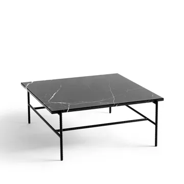 Mesa de centro Rebar 80x84x33 cm - Black marble-black - HAY
