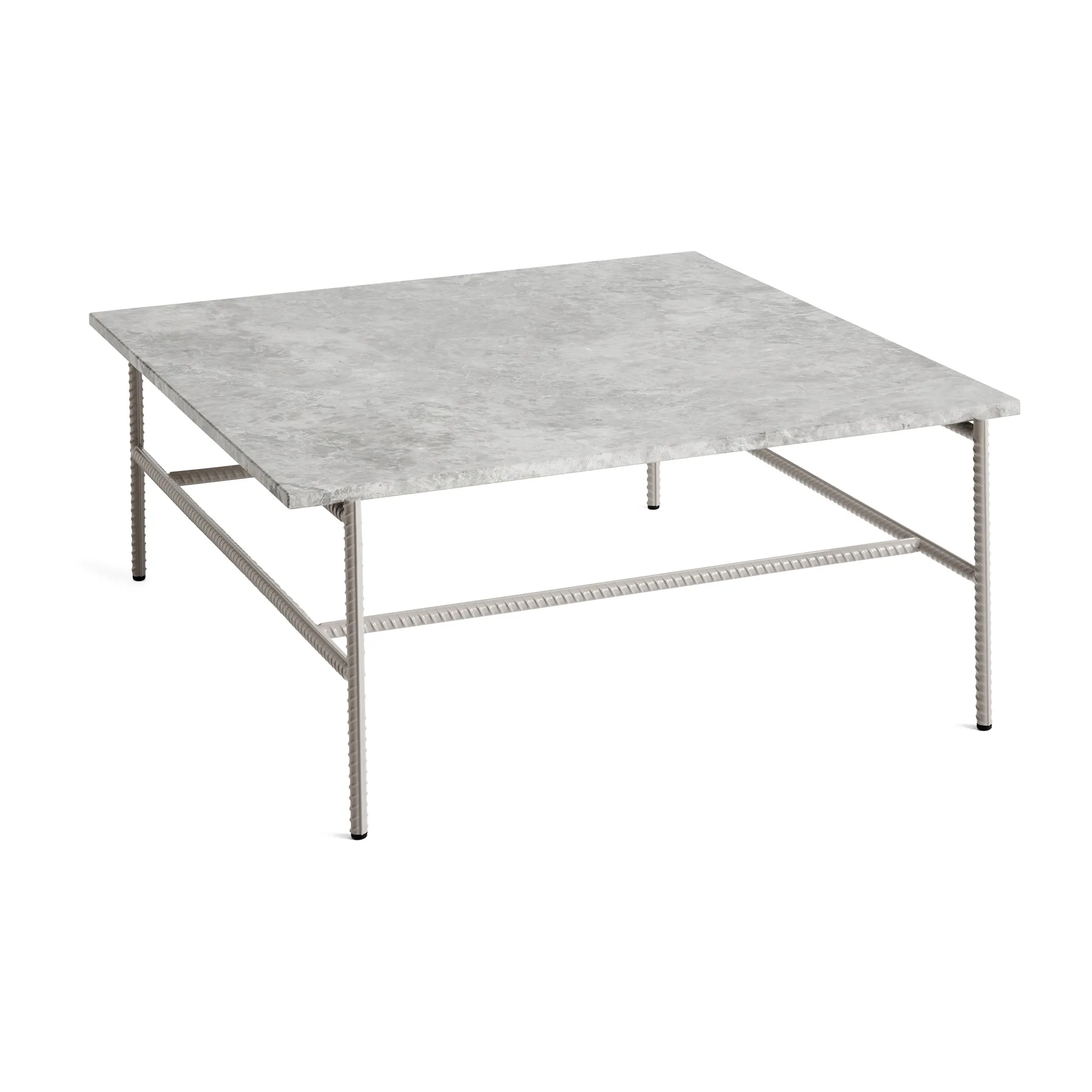 Mesa de centro Rebar 80x84x33 cm, Grey marble-fossil HAY