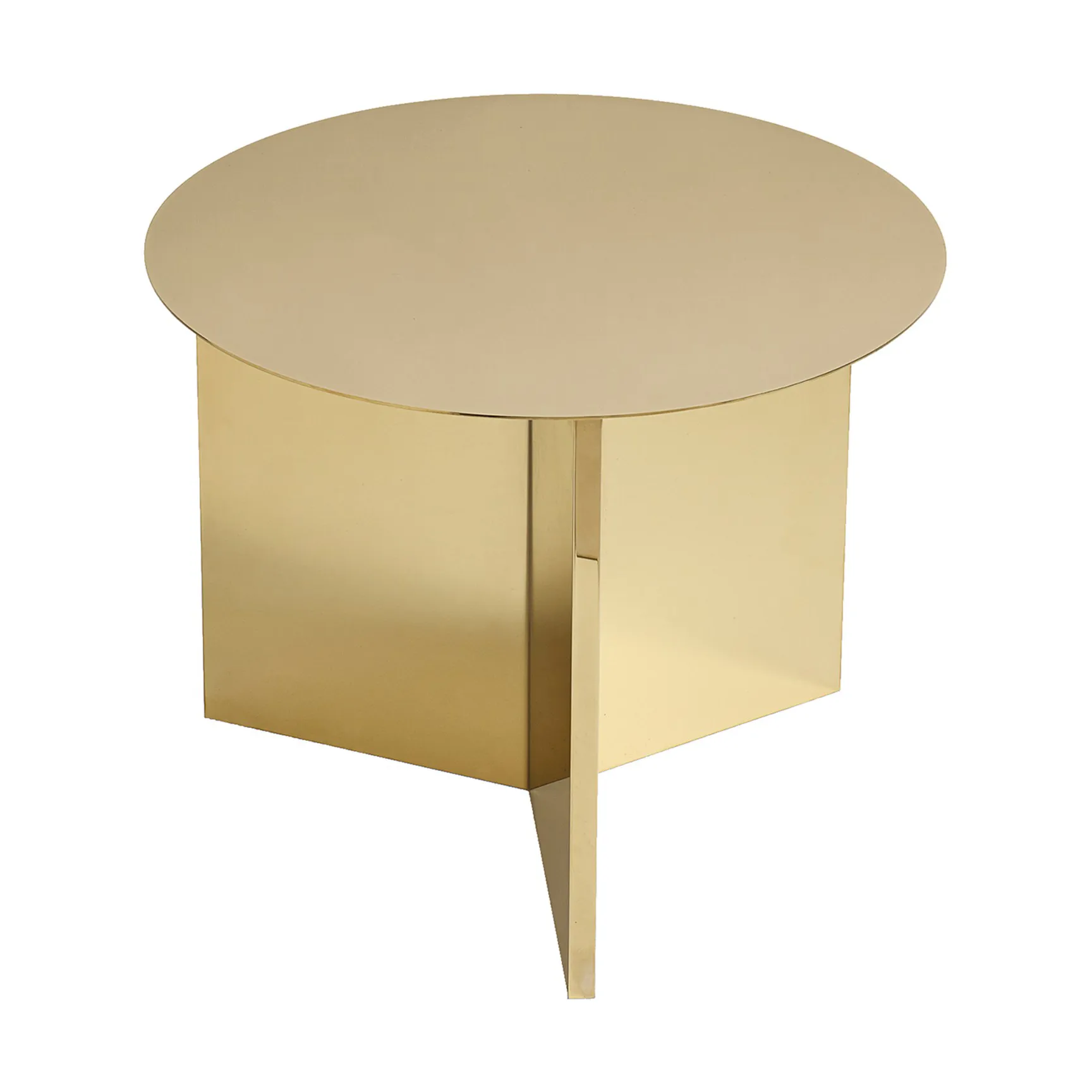 Mesa de centro Slit Ø45 cm, Brass HAY