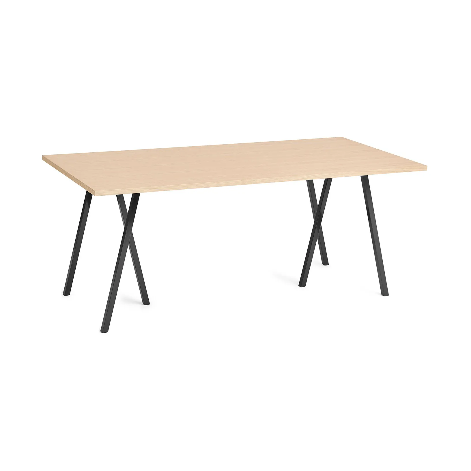 Mesa de jantar Loop Stand 87,5x180 cm, Black-clear lacq. oak HAY