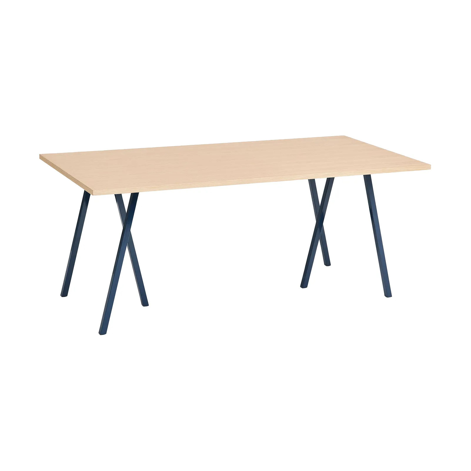 Mesa de jantar Loop Stand 87,5x180 cm, Deep blue-clear lacq. oak HAY