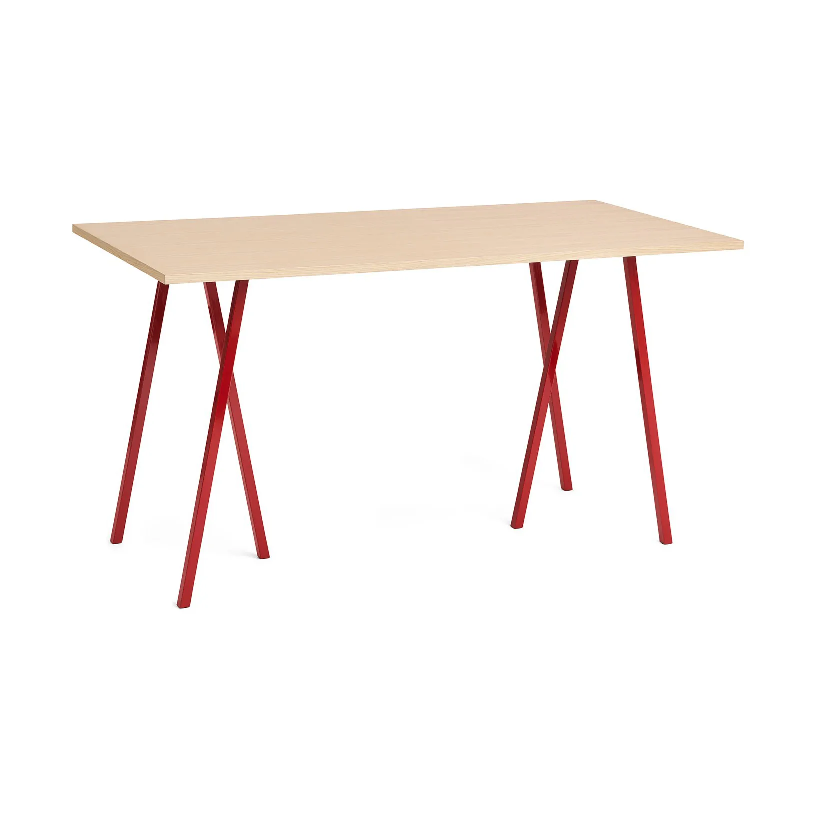 Mesa de jantar Loop Stand 87,5x180 cm, Maroon red-clear lacq. oak HAY