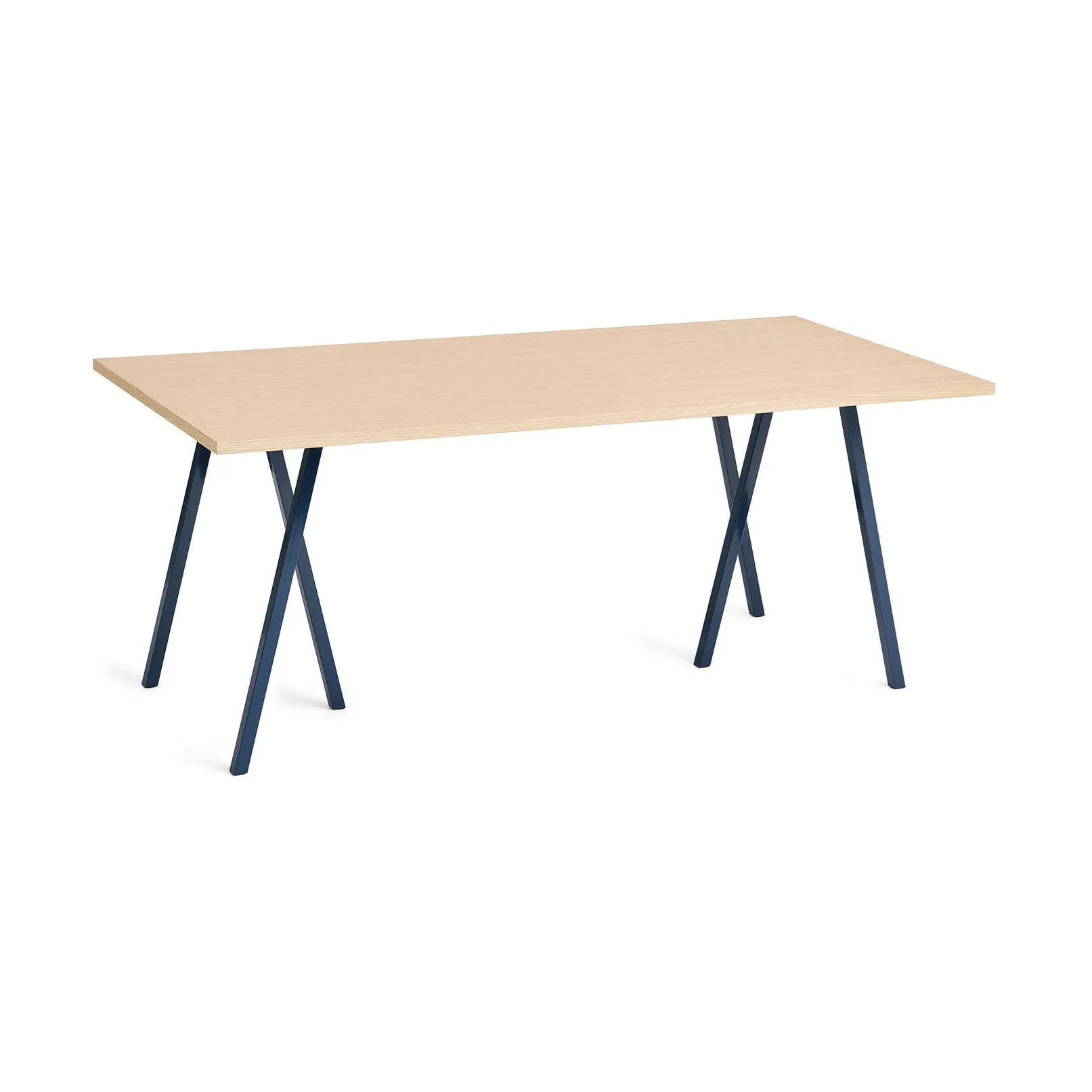 Mesa de jantar Loop Stand incl. support 87,5x180 cm, Deep blue-clear lacq. oak HAY