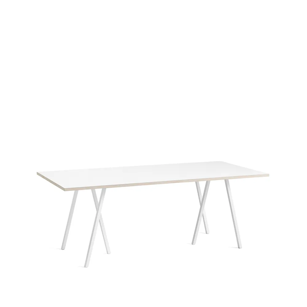 Mesa de jantar Loop Stand, White laminate-white, 200 cm HAY