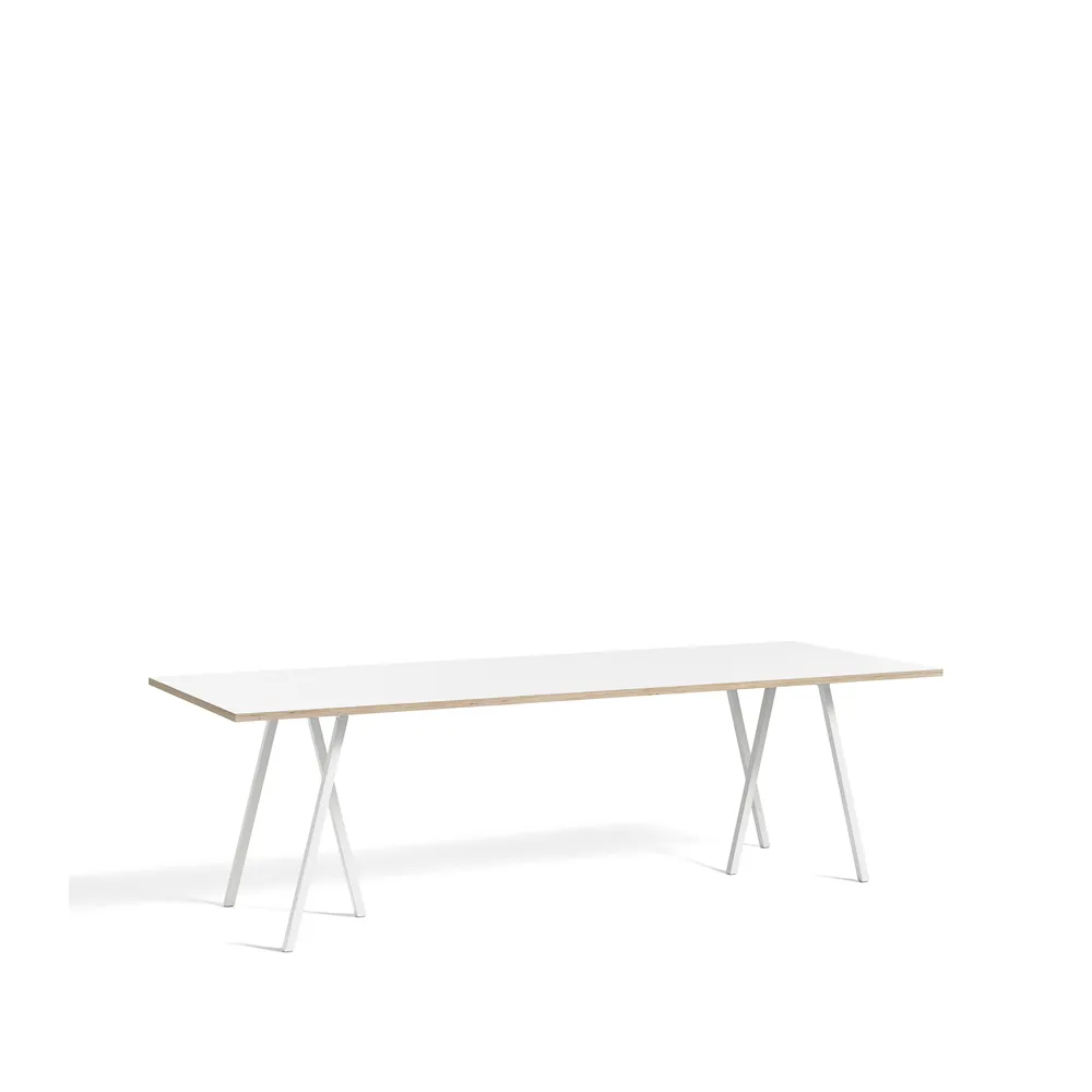Mesa de jantar Loop Stand, White laminate-white, 250 cm HAY