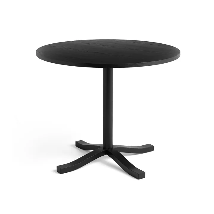Mesa de jantar Pastis Table Ø90 - Black lacquered ash - HAY