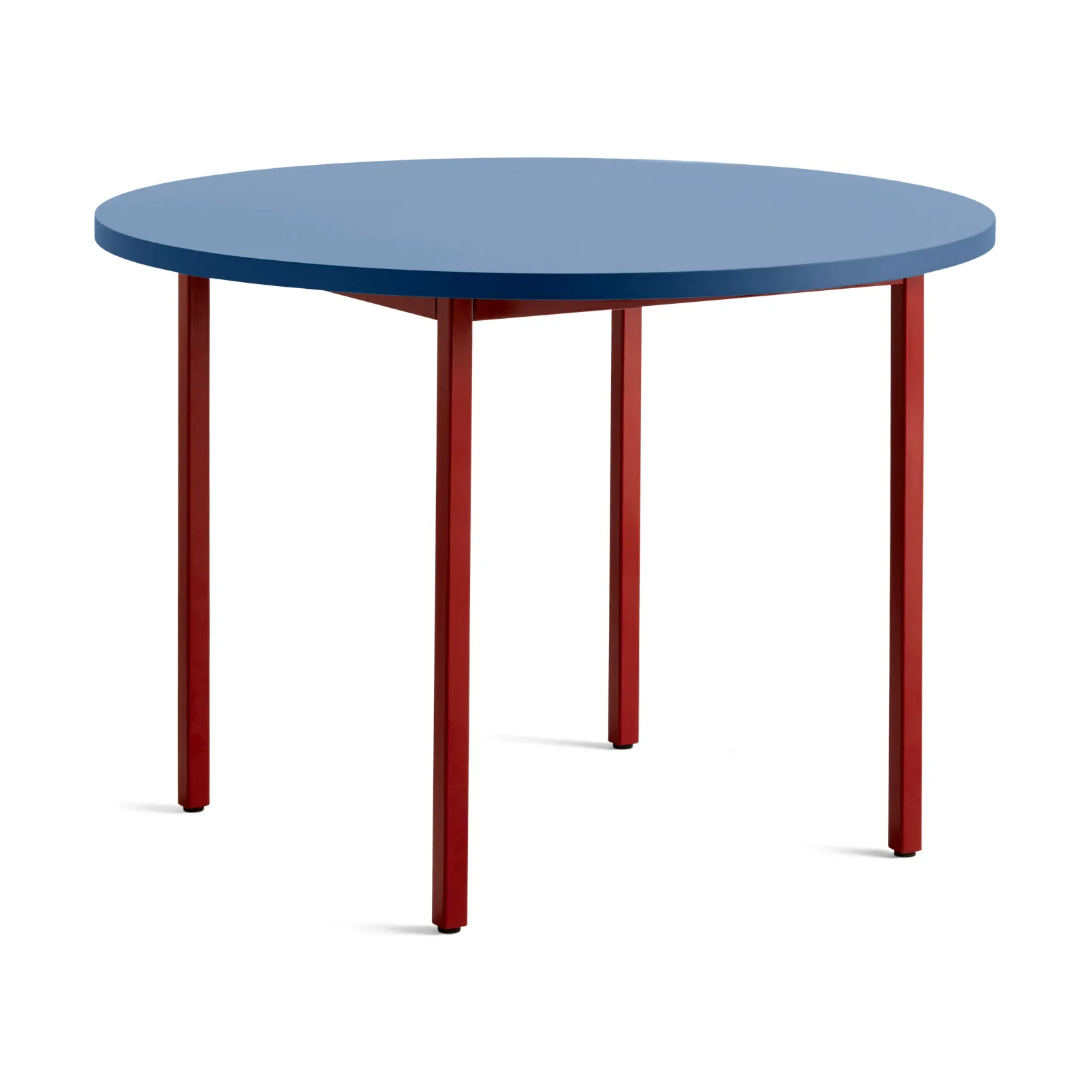 Mesa de jantar Two-Colour Ø105 cm, Maroon red-blue HAY