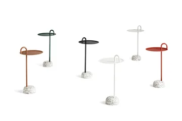 Mesa lateral Bowler - Cream white-granite - HAY