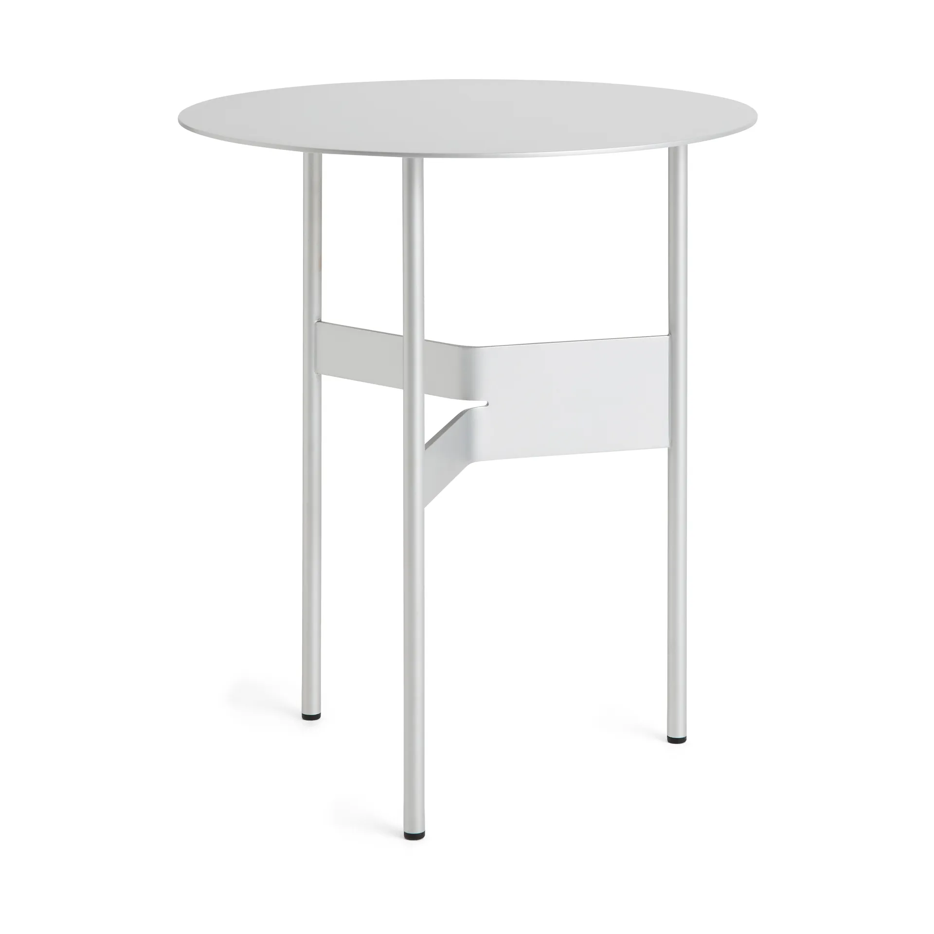 Mesa lateral Shim coffee table Ø45 cm, Silver grey HAY