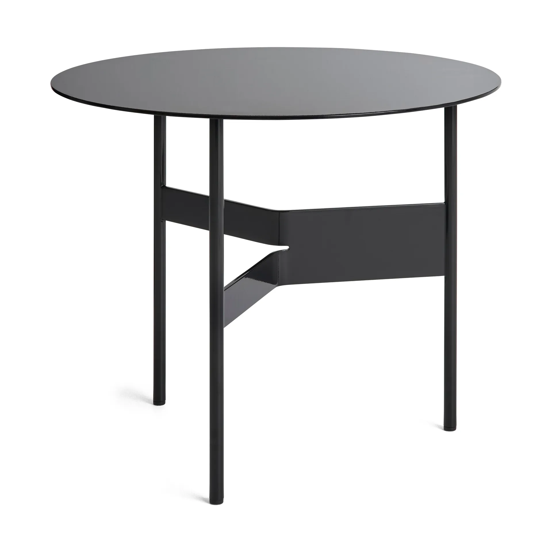 Mesa lateral Shim coffee table Ø54 cm, Black HAY