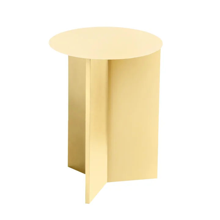 Mesa lateral Slit high Ø35 cm - Light yellow - HAY