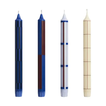 Mix de velas Pattern 4-pack - Blue-prata - HAY